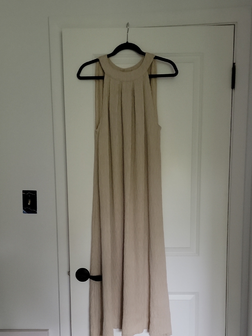 POL Beige Sleeveless Maxi Dress